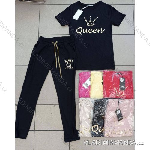 Súprava letné tričko a tepláky dámska (S-XL) TALIANSKÁ MÓDA IMWA215546