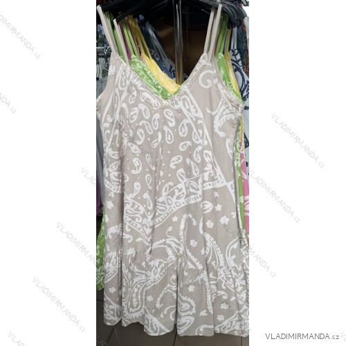 Šaty letné na ramienka dámske (S / M ONE SIZE) TALIANSKÁ MÓDA IMWM215585
