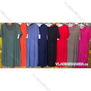 Šaty oválne letné krátky rukáv dámske (XL/XXL ONE SIZE) TALIANSKÁ MÓDA IMD21807