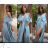 Šaty dlhé letné dlhý rukáv dámske (S / M ONE SIZE) TALIANSKÁ MÓDA IMM2253573