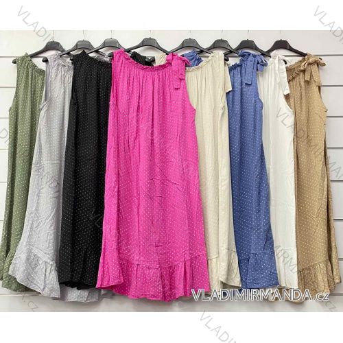 Šaty letné bez rukávov dámske (S / M ONE SIZE) TALIANSKÁ MÓDA IMWA215728