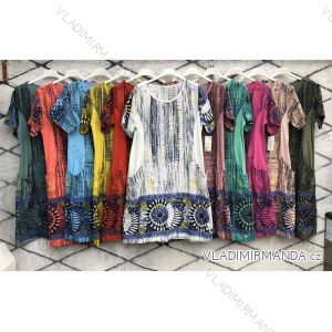 Šaty letné krátky rukáv dámske (L / XL ONE SIZE) TALIANSKÁ MÓDA IMWD215734
