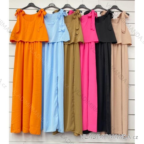 Šaty dlhé bez rukávov dámske (S / M ONE SIZE) TALIANSKÁ MÓDA IMWA215754