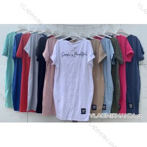 Šaty voľnočasové oversize krátky rukáv dámske (S / M / L ONE SIZE) TALIANSKÁ MÓDA IMWA215785