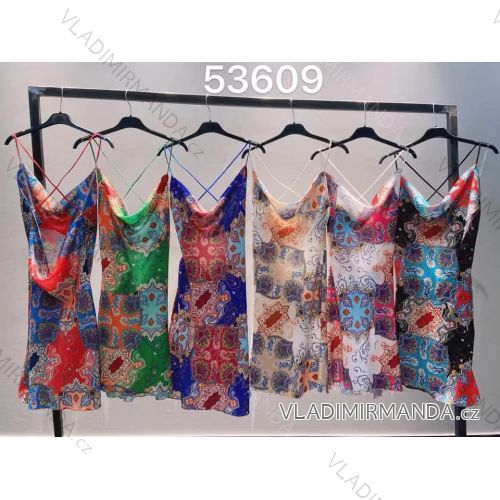 Tielko letné saténové na ramienka dámske (S / M ONE SIZE) TALIANSKÁ MÓDA IMM2153609
