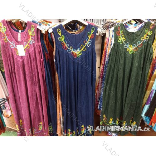 Šaty letné bez rukávov nadrozměr dámske (2XL / 4XL ONE SIZE) INDICKÁ moda MA821033