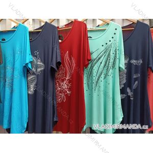 Tunika krátký rukáv dámská nadrozměr (54/56 ONE SIZE) TURECKÁ MODA TM921101
