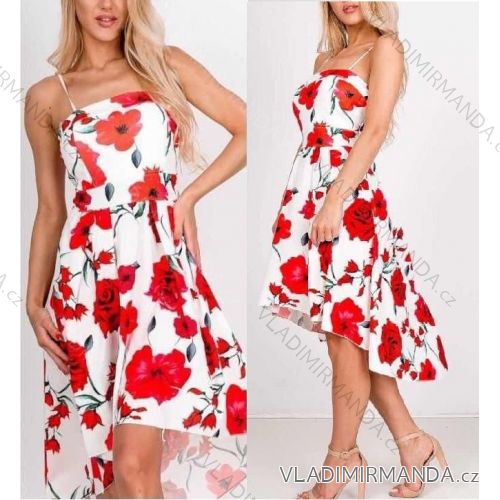 Šaty dlhé letné na ramienkach dámske (S / M ONE SIZE) TALIANSKÁ MÓDA IMWD215858