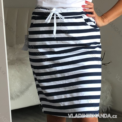 Sukně letní dámská proužek  (S/M/L ONE SIZE) ITALSKá MóDA IM722125