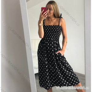 Šaty žabičkování na ramienka dámske (S / M ONE SIZE) TALIANSKÁ MÓDA IMWK21014