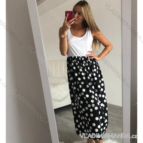 Šaty letné dlhé na ramienka dámske (S / M ONE SIZE) TALIANSKÁ MÓDA IMD21774