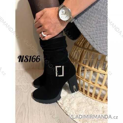 Čižmy nízke členkové na podpätku dámske (36-41) SSHOES OBUV OBSS21NS166