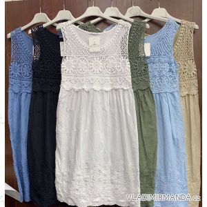 Šaty letné krajkové na ramienka dámske (S / M ONE SIZE) TALIANSKÁ MÓDA IMWA215927