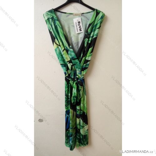 Šaty letné IceCool bez rukávov dámske (S / M ONE SIZE) TALIANSKÁ MÓDA IMM21707 zelená S / M