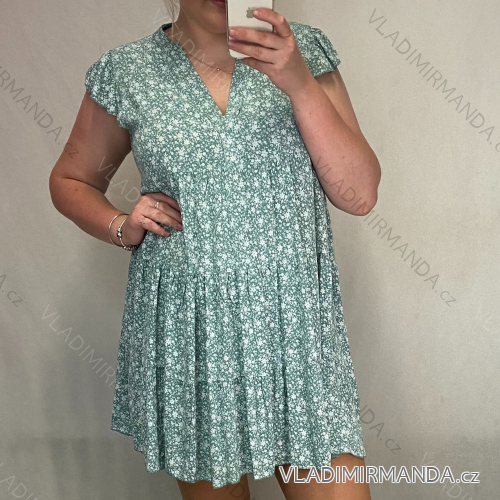 Šaty letné bez rukávov dámske (XL / 2XL ONE SIZE) TALIANSKÁ MÓDA IMS21NELA