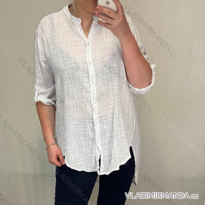 Košele 3/4 dlhý rukáv dámska (3XL / 4XL ONE SIZE) TALIANSKÁ MÓDA IM421LINEA