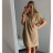 Šaty letní s kapucí 3/4 dlouhý rukáv dámské (uni xl/2xl/3xl) ITALSKá MóDA IM821015