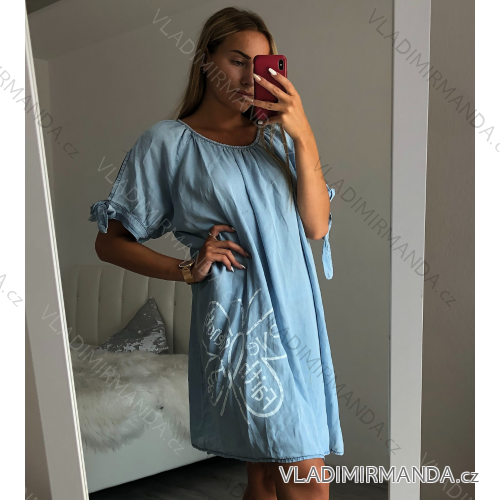 Šaty letné 3/4 dlhý rukáv dámske (uni 3XL / 4XL) TALIANSKÁ MÓDA IM821018