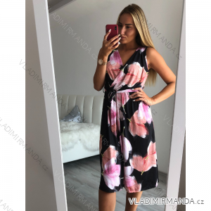 Šaty letné na široké ramienka dámske (S / M ONE SIZE) TALIANSKÁ MÓDA IMM21707-1