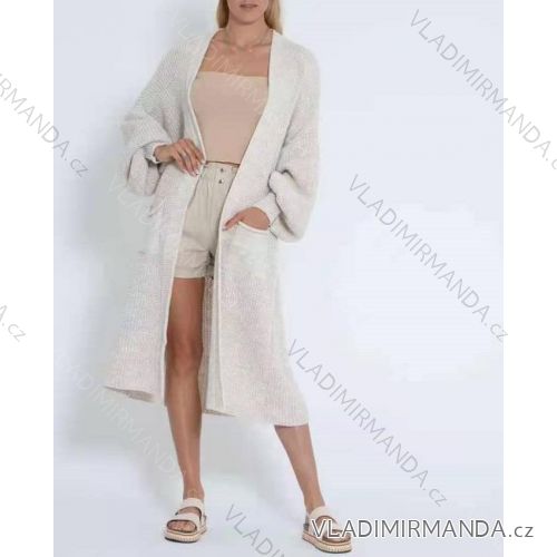 Cardigan pletený dlhý rukáv dámsky (XS/S/M/L/XL ONE SIZE) TALIANSKA MÓDA IMD22899