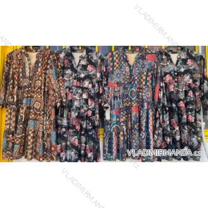 Šaty košeľové dlhý rukáv dámske (L / XL ONE SIZE) TALIANSKÁ MÓDA IMD21926
