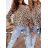 Tunika dlhý rukáv leopard dámska (S / M ONE SIZE) TALIANSKÁ MÓDA IMWA216054