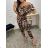 Overal elegantný dlhý carmen leopard dámsky (S / M ONE SIZE) TALIANSKÁ MÓDA IMWA216055