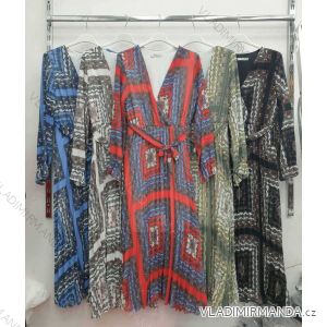 Šaty dlhé dlhý rukáv dámske (SM one size) TALIANSKÁ MÓDA IMWA216111