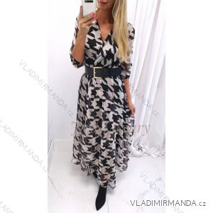 Šaty elegantné dlhý rukáv dámske (S / M ONE SIZE) TALIANSKÁ MÓDA IMWD216125
