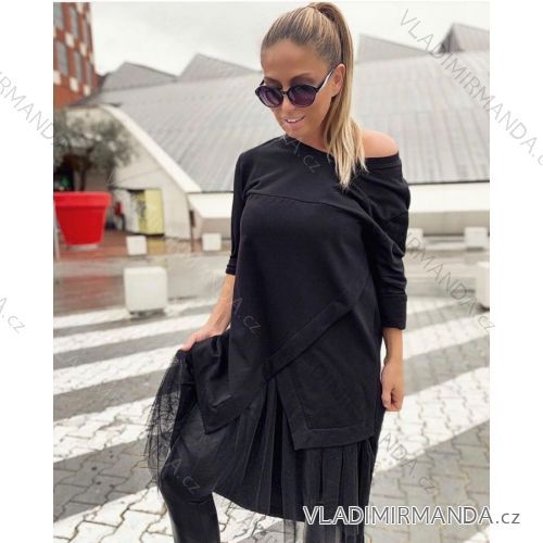 Šaty predĺženej dlhý rukáv dámske (S / M / L ONE SIZE) TALIANSKÁ MÓDA IMWA216296