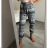 Nohavice vzorované dlhé dámske (M-XXL) TURECKÁ MODA TM921A-36/DR XL/XXL tm.modrá-biela