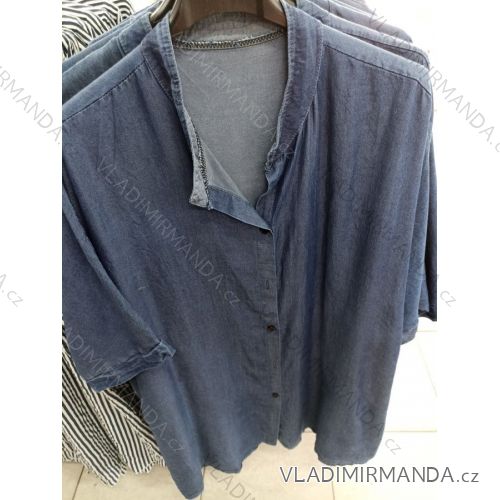 Košele riflová dlhý rukáv dámska (S / M / L ONE SIZE) TALIANSKÁ MÓDA IM721236