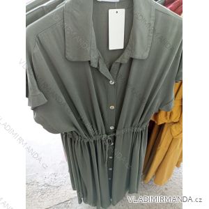 Šaty košeľové krátky rukáv dámske (S / M ONE SIZE) TALIANSKÁ MÓDA IM721242