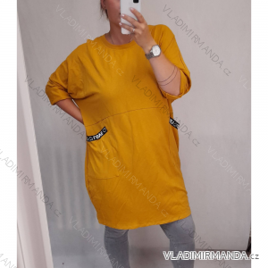 Šaty oversize dlhý rukáv dámske nadrozměr (2XL / 3XL ONE SIZE) TALIANSKÁ MÓDA IM4212082