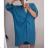Šaty dlhý rukáv dámske oversize (XL / 4XL ONE SIZE) TALIANSKÁ MÓDA IMM21102 / DR královsky modrá