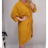 Šaty dlhý rukáv dámske oversize (XL / 4XL ONE SIZE) TALIANSKÁ MÓDA IMM21102 / DR královsky modrá