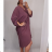 Šaty dlhý rukáv dámske oversize (XL / 4XL ONE SIZE) TALIANSKÁ MÓDA IMM21102 / DR královsky modrá