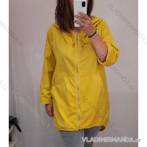 Bunda tenká na zips dámska (uni 2XL/4XL) TALIANSKÁ MÓDA IM721VINKI