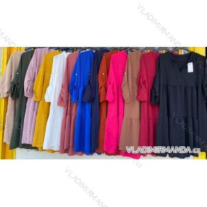 Šaty voľnočasové dlhý rukáv dámske (XL / 2XL ONE SIZE) TALIANSKÁ MÓDA IMD211045