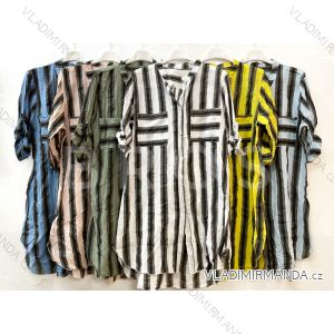 Šaty košeľové dlhý rukáv dámske (L/XL one size) TALIANSKÁ MÓDA IMWG214357/DR