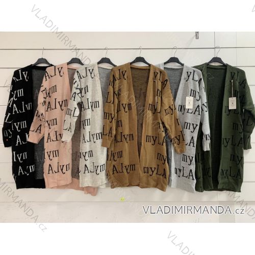 Cardigan pletený dlhý rukáv dámsky (S / M / L ONE SIZE) TALIANSKÁ MÓDA IMWY21782