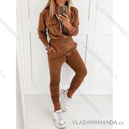 Overal dlhý na zips dlhý rukáv dámsky (S / M ONE SIZE) TALIANSKÁ MÓDA IMWY21787