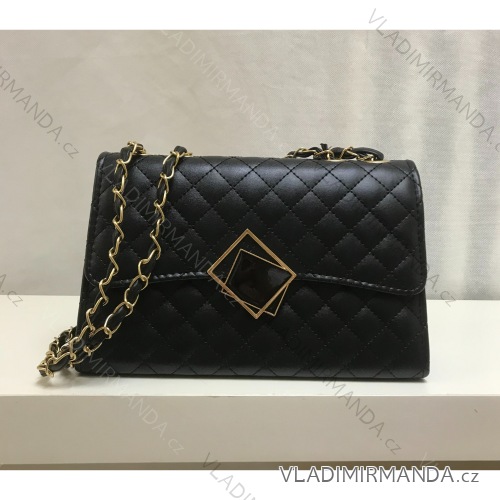 Kabelka cez plece crossbody dámska (25,5 cm x 19 cm) TALIANSKÁ MÓDA 8406/DR ONE SIZE čierna