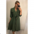 Šaty elegantné košeľové 3/4 dlhý rukáv dámske (UNI S / M) TALIANSKÁ MÓDA IMM21903