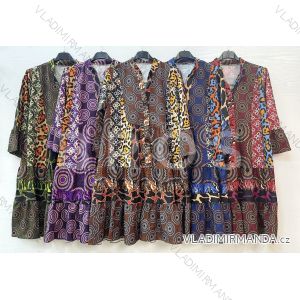 Šaty košeľové dlhý rukáv dámske (S / M ONE SIZE) TALIANSKÁ MÓDA IMWG216416
