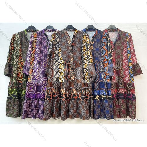 Šaty košeľové dlhý rukáv dámske (S / M ONE SIZE) TALIANSKÁ MÓDA IMWG216416