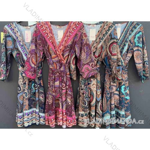 Šaty dlhý rukáv dámske (S / M ONE SIZE) TALIANSKÁ MÓDA IMWM216430