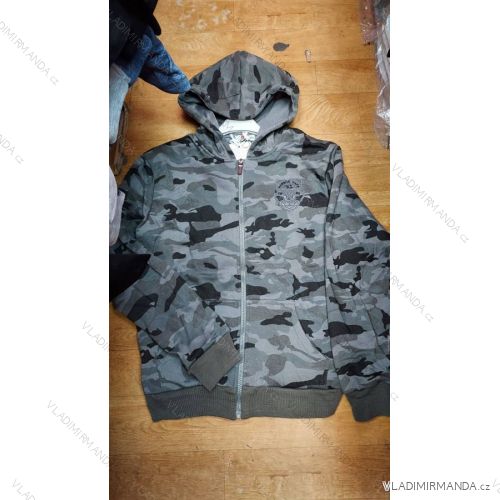 Mikina s kapucňou na zips dorast chlapčenská maskáč (134-164) Tuzzi TURECKÁ MÓDA TM221054