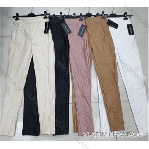 Nohavice koženkové dlhé dámske (S-XL) TALIANSKÁ MÓDA IMWD216497