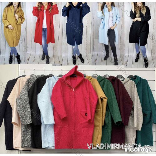 Kabát baránok dlhý rukáv dámsky (XL/3XL ONE SIZE) TALIANSKÁ MÓDA IMWA216519